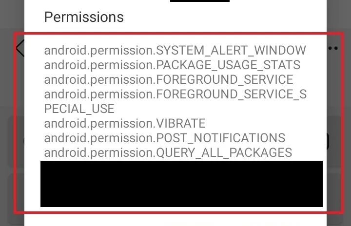 apkファイルにより判明した実際の権限