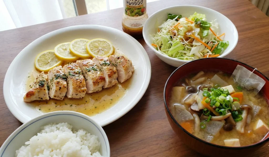 Gemini考案の健康を考慮した夕食 サムネ用